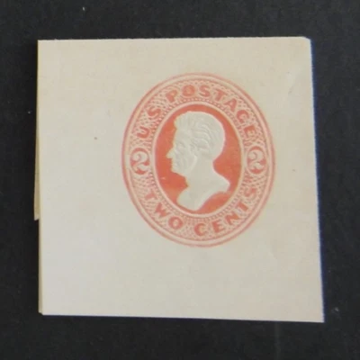 US Stamped Envelope U149 2c 1874-86 Cut Square Vermillion Full Corner - Image 1 of 2