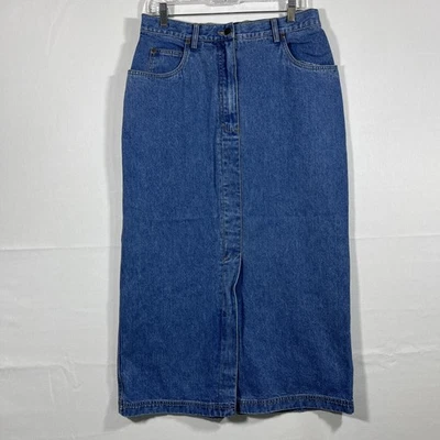 Falda Eddie Bauer Mujer Talla 14 Azul Denim Lavado Med Foto 1 de 4
