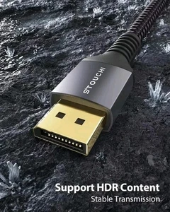 NEW Stouchi DisplayPort Cable 1.4 240Hz 1.2M DP1.4 Support 8K@60Hz 4K@60Hz/144H - Afbeelding 1 van 4