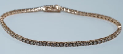 Brazalete Tenis Le Vian Diamantes 7.25", Oro Rosa 14K, Souffle Chocolate 5.00ctw Foto 1 de 4