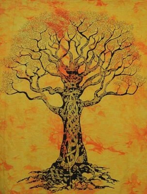 Indian Tapestry Tree Wall Hanging Bohemian Home Decor Hippie Mandala Poster Art - Image 1 of 2