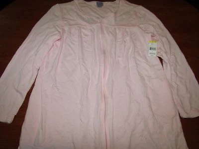 NEW LAURA SCOTT WOMENS LIGHT PINK FRENCH TERRY ROBE S M - Image 1 of 3
