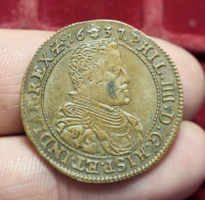 #77-268 ~ Token / Jeton - PAYS-BAS Alliance France Autriche contre Espagne 1637 - Imagen 1 de 2
