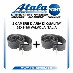 2 CAMERE D'ARIA 26X1-3/8 BICI 26 OLANDA VALVOLA ITALIA DI QUALITA'.NUOVO - Foto 1 di 1