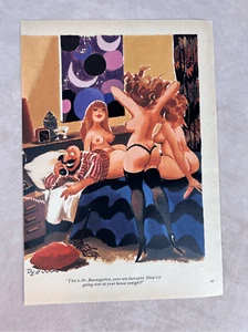 1980s Sexy Adult Cartoon Nude Vintage Print Ad Poster Pinup Art Magazine Page - Bild 1 von 6