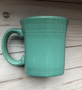 NEW Fiesta HLC USA Homer Laughlin Turquoise Square Coffee Tea Mug Round Top - Picture 1 of 7