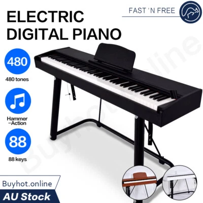 Digital Electric Weighted Hammer Action 88 Keys Piano Electronic MIDI Keyboard - image 1 of 4