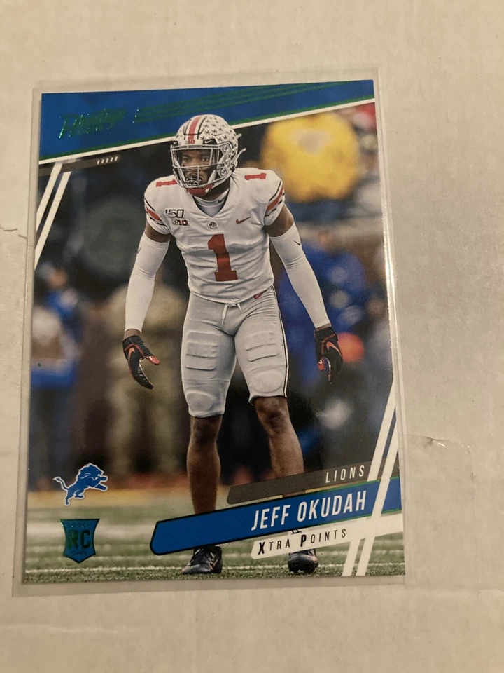2020 Prestige Rookie Card #256 Jeff Okudah Rc Colts Green Xtra Points - Image 1 of 1