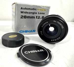 CHINAR Chinon f2.8 28mm Wideangle Camera Lens - Olympus OM Mount - Picture 1 of 5