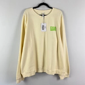 Zyia Active Cream Love All Around Crew Neck Sweatshirt Size XXXL Pullover - Picture 1 of 10