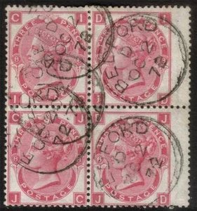 QV SG103 3d ROSE PL8 BEDFORD CDS BLOCK OF 4 - Foto 1 di 1