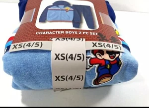 New Super Mario Boys 2 Piece Zip-Up Hoodie & Pant Set. Size XS 4/5. Nintendo - Picture 1 of 3