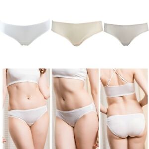 3pack Women 100% Silk Panties Briefs Underwear French Knickers Hotwife Bikinis