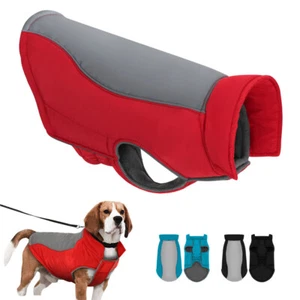 Waterproof Dog Winter Coat Reflective Pet Vest Jacket Warm Fleece Padded Clothes - Picture 1 of 18