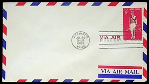 Vtg 1963 First Day Cover Amelia Earhart US Air Mail Atchison Kans 8¢ - Picture 1 of 2