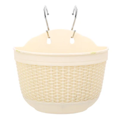 Maceta colgante de pared maceta valla cesta resina y ganchos - balcón interior patio Foto 1 de 4