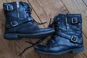 Zodiac Girls Size 2 Wendy Black Combat Boots - Picture 1 of 5