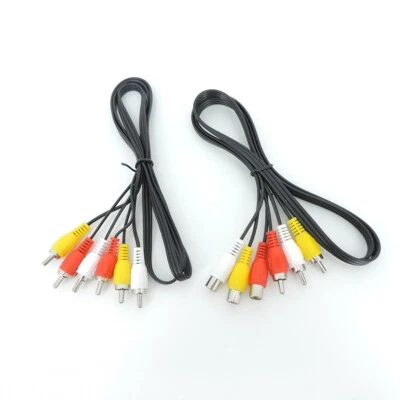 Audio Video Cable  3 Rca Male To 3 Rca Male Female Connector extend 1/1.5/3m - Image 1 of 4