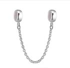Safety Chain Charm 925 Sterling Silver Clip Charm Stopper Charm Spacer for Pand