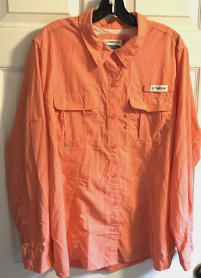 Camisa Magellan LS Melocotón Talla 2X Equipo de Peces Ventilado Calce Relajado Laguna Madre Foto 1 de 4