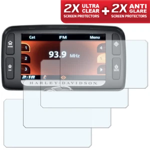 4 x Harley Davidson Boom Box 6.5GT Displayschutzfolie 2 x Entspiegelt & 2 x Klar - Bild 1 von 7