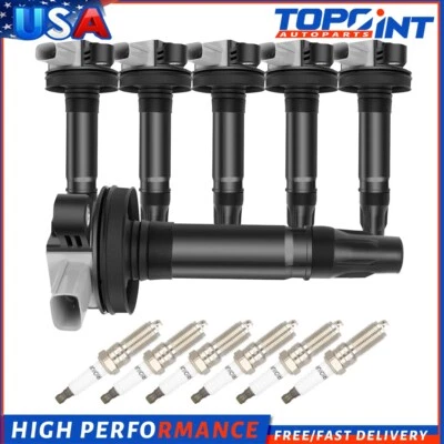 Kit de 6 bobinas de encendido y bujías para Ford Taurus SHO 2010-2012 3,5 L V6 Turbo Foto 1 de 4
