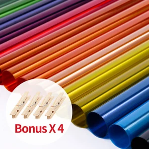 50x40cm Gel Filter Sheets Color Lighting Paper fr Video Studio Flash Strobe Clip - Picture 1 of 26