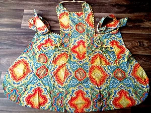 Delantal vintage hecho a mano para abuela núcleo de cocina retro coleccionable - Imagen 1 de 6