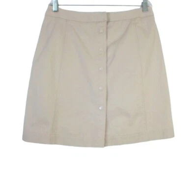 Kate Hill желтовато-коричневый юбка женщин 10 Snap спереди хлопок - Изображение 1 из 4