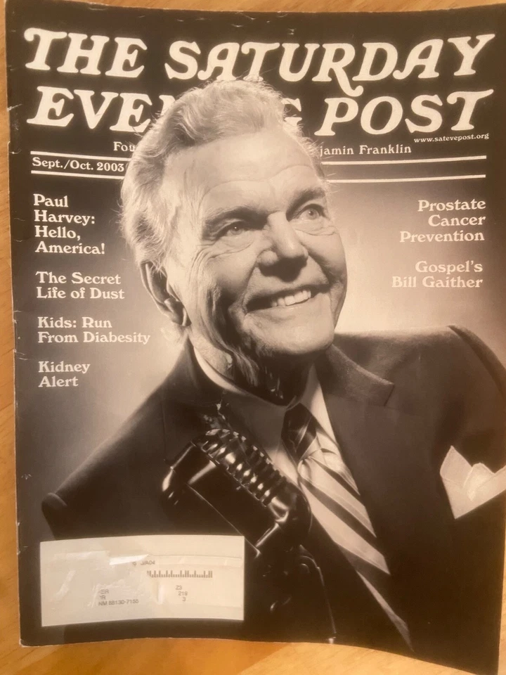 Saturday Evening Post Magazine September/October 2003 issue. Bill Gaither - Image 1 of 1
