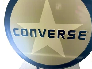 Vintage Converse Shoe Storefront Sign, Round Metal - Picture 1 of 2