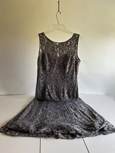 Abito tubino formale Ignite Evenings donna grigio paillettes foderato taglia 16 - Foto 1 di 8