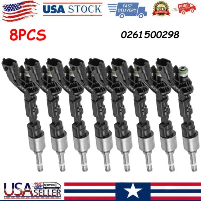 8x 0261500298 Fuel Injector Fits Land Rover LR4 Range Rover for Jaguar XF XJ XJR - Imagem 1 de 4