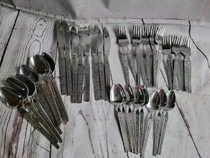 40 Piece Set Lot Service for 8 Vintage United Silver Co USI2 Stainless Flatware - Picture 1 of 9
