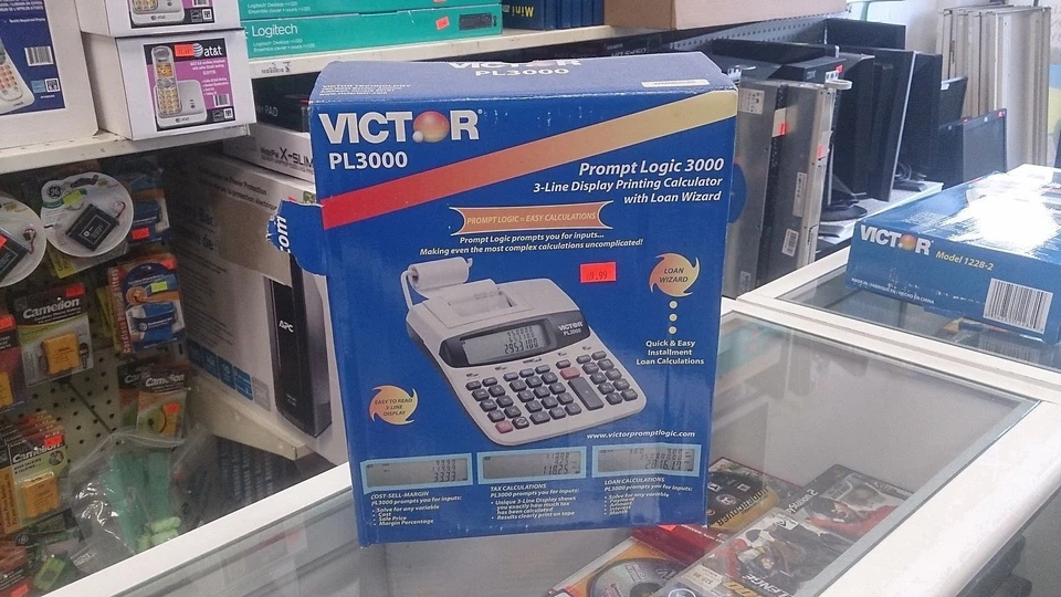 Victor PL3000 3-line display printing calculator - Image 1 of 1