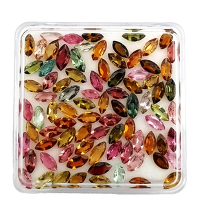 Natural Multi Tourmaline Marquise Cut Loose Gemstone Lot 76 Pcs 2.50x5 MM 10 CT - Picture 1 of 5