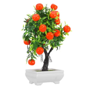 Artificial Fruit Tree Small Potted Little Orange Ornaments - Picture 1 of 12