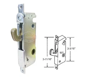 Cerradura de mortaja corredera para puerta de patio sin placa frontal, 90 grados, orificios de tornillo de 3-11/16 - Imagen 1 de 1
