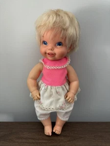 Vintage 1968 BOUNCY BABY Doll Wiggliest Jiggliest Original Dress Mattel - Picture 1 of 13