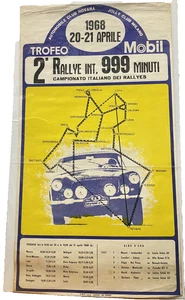 Rally Poster 1968 2° Rallye Internazionale 999 Minuti – Italy 70*38,5 - Picture 1 of 1