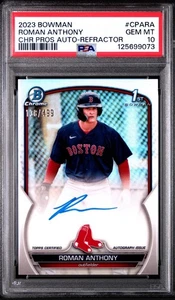 2023 Bowman Chrome Autographs Refractor #CPA-RA Roman Anthony RC Auto /499 - Picture 1 of 2