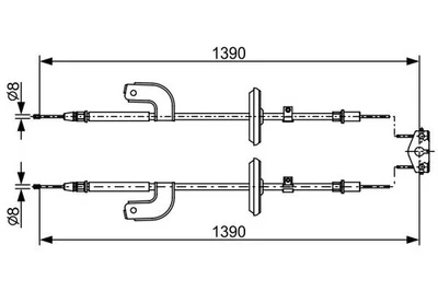 Für BOSCH 1 987 482 459 handbrake line CHEVROLET T. AVEO 11- LE/PR - Bild 1 von 4