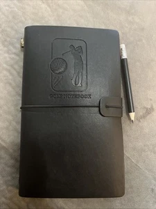 Golf Scorecard Book with Pencil Leather Golf Journal Notebook Log Book Score - Picture 1 of 7