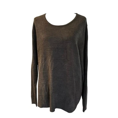 NUEVO Suéter Clásico Sag Harbor Cuello Redondo Para Mujer Talla 2X Grafito Brezo Otoño Foto 1 de 4