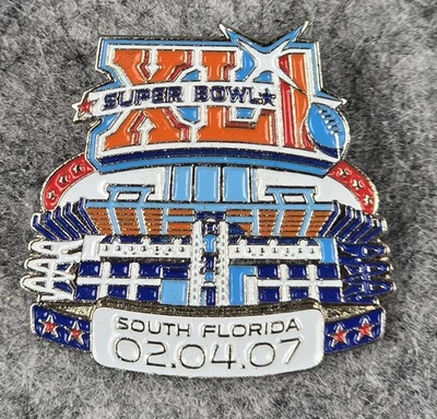De colección Super Bowl XLI Pin Gorra Gorra Miami Stadium NFL Fútbol Sur Florida 2007 Foto 1 de 3