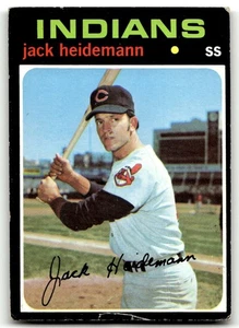 1971 Topps #87 Jack Heidemann Cleveland Indians VG-VGEX SET BREAK! - Picture 1 of 2