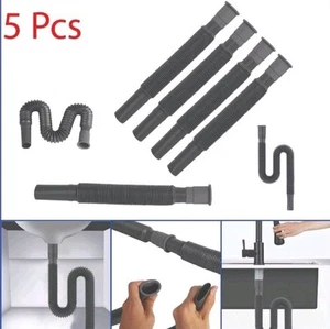 5 Piece Collapsible Flexible Drainage Waste Water Pipes for Caravan, Motorhome - Picture 1 of 6