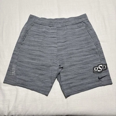 Men’s Nike Dri-Fit Elite Oklahoma State Cowboys Shorts | Gray Black | Size Large - Image 1 of 4