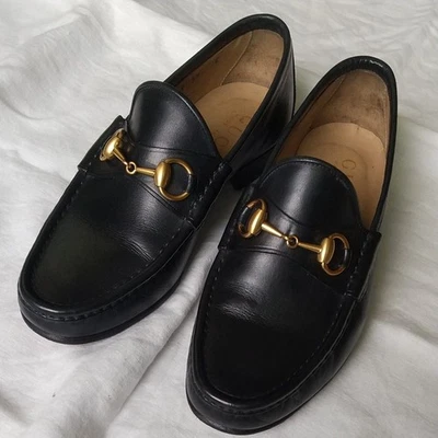 Женские мокасины GUCCI Horsebit кожа черные EU39/US9 111241c - Изображение 1 из 4