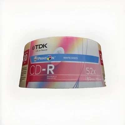 TDK CD-R 30 Pack 52x 700MB 80min Printable Blank Discs New Sealed - Image 1 of 4